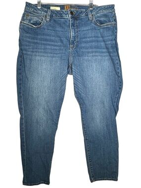 Kut from the Kloth Women's Jeans 16W Katy Boyfriend Stretch Blue Denim